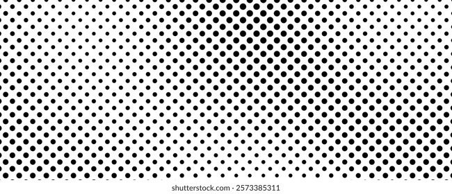 Halftone background with dots. Black and white pop art pattern in comic style. Monochrome dot texture. Vector illustration