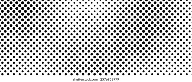 Halftone background with dots. Black and white pop art pattern in comic style. Monochrome dot texture. Vector illustration