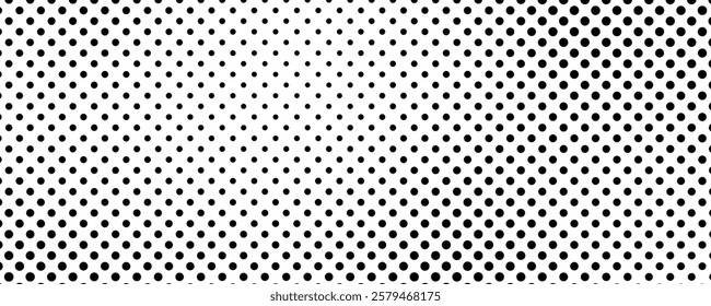 Halftone background with dots. Black and white pop art pattern in comic style. Monochrome dot texture. Vector illustration