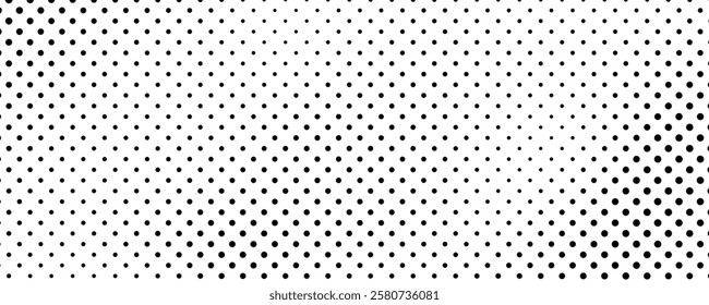Halftone background with dots. Black and white pop art pattern in comic style. Monochrome dot texture. Vector illustration