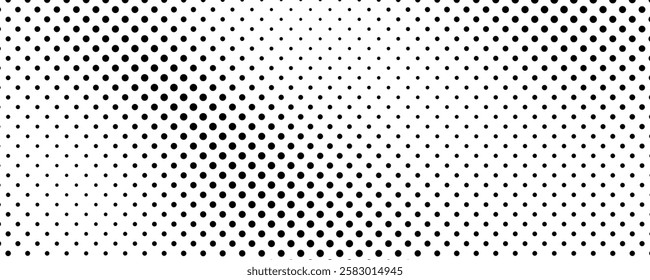 Halftone background with dots. Black and white pop art pattern in comic style. Monochrome dot texture. Vector illustration