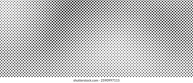 Halftone background with dots. Black and white pop art pattern in comic style. Monochrome dot texture. Vector illustration