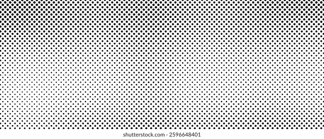Halftone background with dots. Black and white pop art pattern in comic style. Monochrome dot texture. Vector illustration