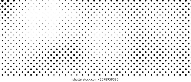 Halftone background with dots. Black and white pop art pattern in comic style. Monochrome dot texture. Vector illustration