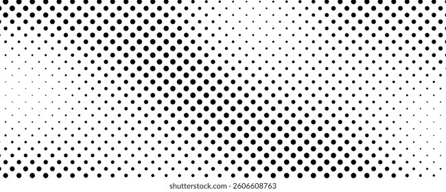 Halftone background with dots. Black and white pop art pattern in comic style. Monochrome dot texture. Vector illustration