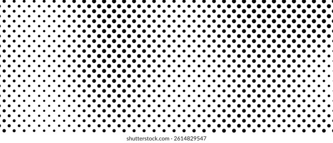 Halftone background with dots. Black and white pop art pattern in comic style. Monochrome dot texture. Vector illustration