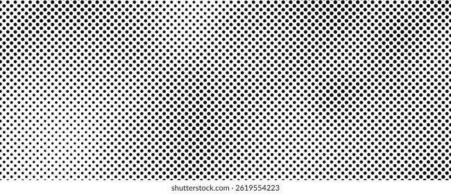 Halftone background with dots. Black and white pop art pattern in comic style. Monochrome dot texture. Vector illustration