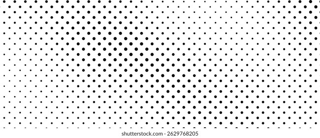 Plano de fundo de meio-tom com pontos. Padrão pop art preto e branco em estilo cômico. Textura de pontos monocromática. Ilustração vetorial