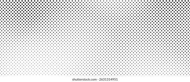 Halftone background with dots. Black and white pop art pattern in comic style. Monochrome dot texture. Vector illustration