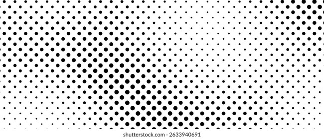 Halftone background with dots. Black and white pop art pattern in comic style. Monochrome dot texture. Vector illustration