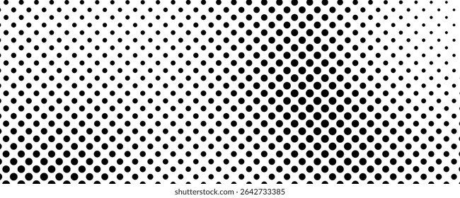Halftone background with dots. Black and white pop art pattern in comic style. Monochrome dot texture. Vector illustration