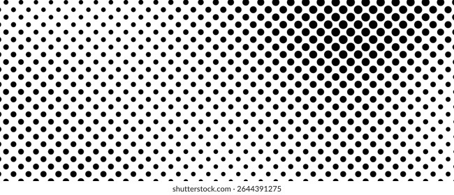 Halftone background with dots. Black and white pop art pattern in comic style. Monochrome dot texture. Vector illustration