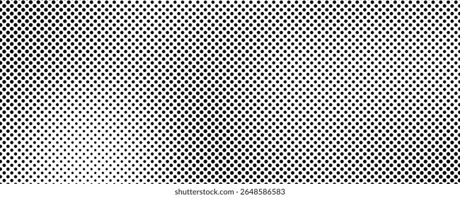 Halftone background with dots. Black and white pop art pattern in comic style. Monochrome dot texture. Vector illustration