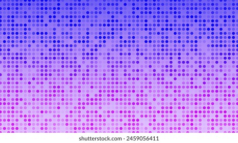 Fondo de semitonos con puntos. Patrón de arte pop azul en estilo cómico. Textura de punto colorido. Ilustración vectorial
