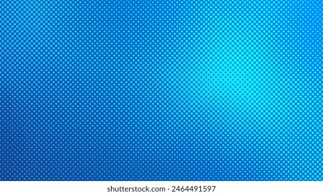 Halftone background with dots. Blue pop art pattern in comic style. Colorful dot texture. Vector illustration