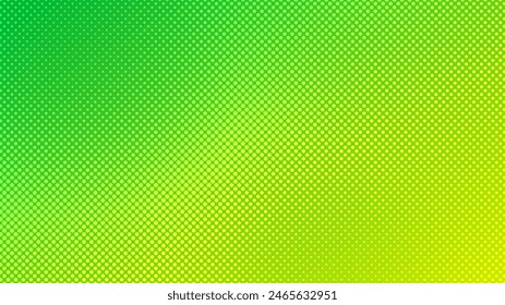 Halftone background with dots. Green pop art pattern in comic style. Colorful dot texture. Vector illustration