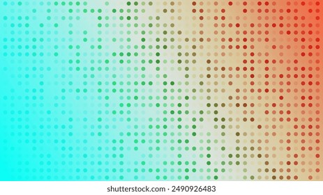 Fondo de semitonos con puntos. Naranja y verde patrón de arte pop en estilo cómico. Textura de punto colorido. Ilustración vectorial