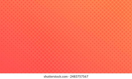Fondo de semitonos con puntos. Patrón de arte pop naranja en estilo cómico. Textura de punto colorido. Ilustración vectorial