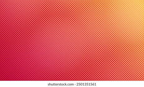 Halftone background with dots. Red pop art pattern in comic style. Colorful dot texture. Vector illustration