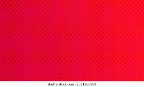 Plano de fundo de meio-tom com pontos. Padrão de arte pop vermelha em estilo cômico. Textura de pontos colorida. Ilustração vetorial