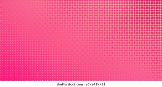 Fondo de semitono con puntos. Patrón de arte pop rojo en estilo cómico. Textura colorida del punto. Ilustración vectorial