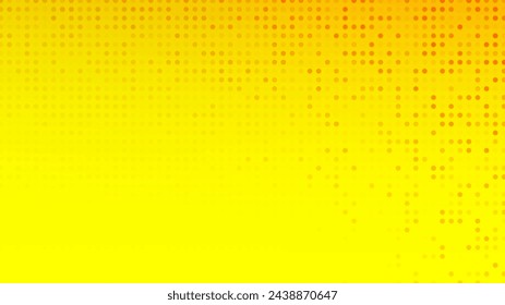 Halftone background with dots. Yellow pop art pattern in comic style. Colorful dot texture. Vector illustration