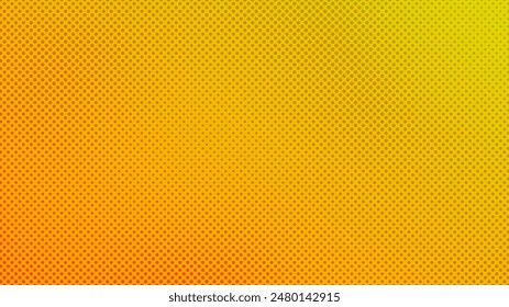 Halftone background with dots. Yellow pop art pattern in comic style. Colorful dot texture. Vector illustration