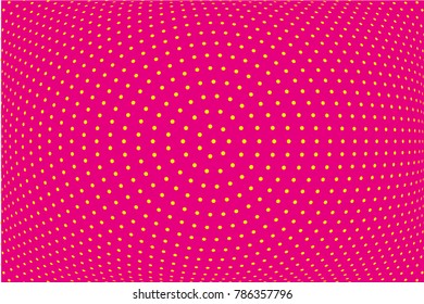 Halftone background. Dotted pattern with circles, dots, point small scale. Design element for web banners, posters, cards, wallpapers, sites. Pink, yellow color