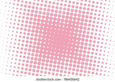 Halftone background. Dotted pattern with circles, dots, point large scale. Design element for web banners, posters, cards, wallpapers, sites. Pink color