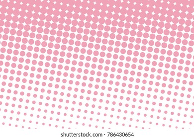 Halftone background. Dotted pattern with circles, dots, point large scale. Design element for web banners, posters, cards, wallpapers, sites. Pink color