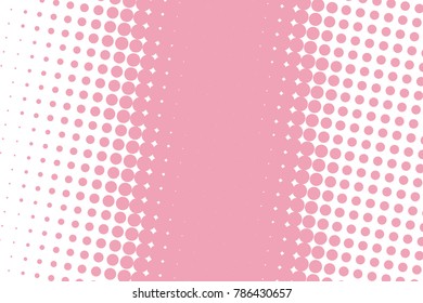 Halftone background. Dotted pattern with circles, dots, point large scale. Design element for web banners, posters, cards, wallpapers, sites. Pink color