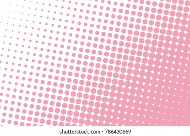 Halftone background. Dotted pattern with circles, dots, point large scale. Design element for web banners, posters, cards, wallpapers, sites. Pink color