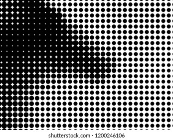 Halftone Background. Fade Dotted Overlay. Digital Gradient. Pop-art style. Grunge Backdrop. Modern futuristic Pattern. Abstract panel. Vector illustration