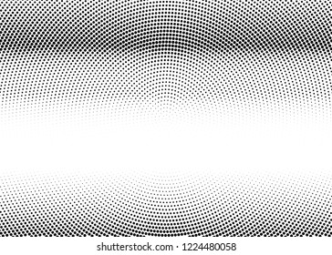 Halftone Background. Fade Dotted Overlay. Digital Gradient. Pop-art style. Grunge Backdrop. Modern futuristic Pattern. Abstract panel. Vector illustration