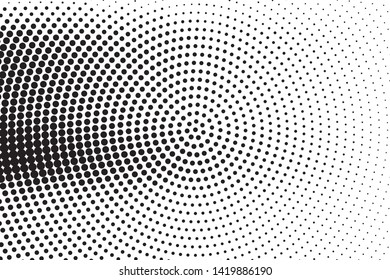 Halftone Background. Fade Dotted Overlay. Digital Gradient. Pop-art style. Grunge Backdrop. Modern futuristic Pattern. Abstract panel. Vector illustration