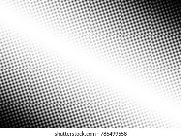 Halftone Background. Fade Pop-art Texture. Grunge Black and White Backdrop. Points Overlay. Vector illustration
