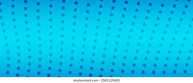 Halftone background with flowing dots. Blue abstract wave texture. Vector illustration