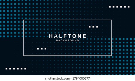 Halftone background with frame, vector design
