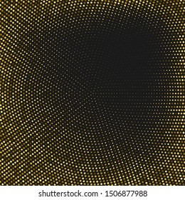 halftone background with glitter gold
