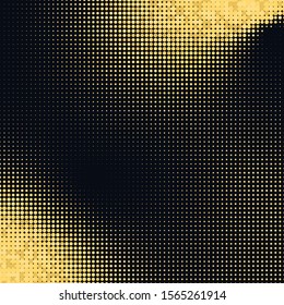 halftone background with glitter gold can be used as a template for brochure, annual report, magazine, poster, presentation, flyer and banner. Eps 10 Vector background