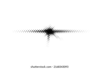 Halftone Background. Glowing light Halftone effect. abstract grunge Starburst halftone dots background. Star Flare, Shine light halftone texture. Retro background, pop art style.