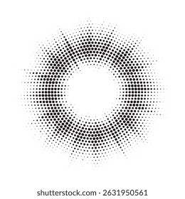 Halftone Background. Glowing light Halftone effect. Abstract grunge Starburst halftone dots background. Star Flare, Shine light halftone texture. Retro background, pop art style.	