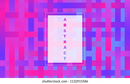 Halftone Background with Glowing Rectangles. Trendy Colorful Gradient. Bright Geometric Template for Cover, Presentation. Minimal Design. EPS10 Vector. Trendy Halftone Background in Futuristic Style.