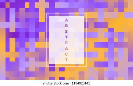 Halftone Background with Glowing Rectangles. Trendy Colorful Gradient. Bright Geometric Template for Cover, Presentation. Minimal Design. EPS10 Vector. Trendy Halftone Background in Futuristic Style.