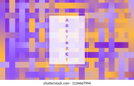 Halftone Background with Glowing Rectangles. Trendy Colorful Gradient. Bright Geometric Template for Cover, Presentation. Minimal Design. EPS10 Vector. Trendy Halftone Background in Futuristic Style.