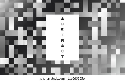 Halftone Background with Glowing Rectangles. Trendy Colorful Gradient. Bright Geometric Template for Cover, Presentation. Minimal Design. EPS10 Vector. Trendy Halftone Background in Futuristic Style.