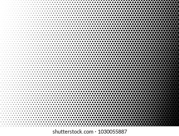 Halftone Background. Gradient Distressed Pattern. Pop-art Abstract Overlay. Black and White Texture. Vector illustration