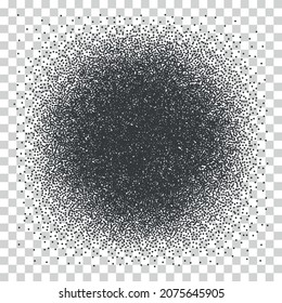 Halftone background. Gradient random points. Black randomly scattered dots on white backglound