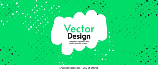 Halftone background with green backdrop. Abstract design. Vector illustration. Design for wallpaper, background.