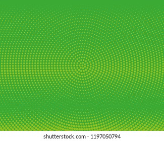 Halftone Background. Green Dotted Overlay. Digital Gradient. Pop-art style. Grunge Backdrop. Modern futuristic Pattern. Abstract panel. Vector illustration